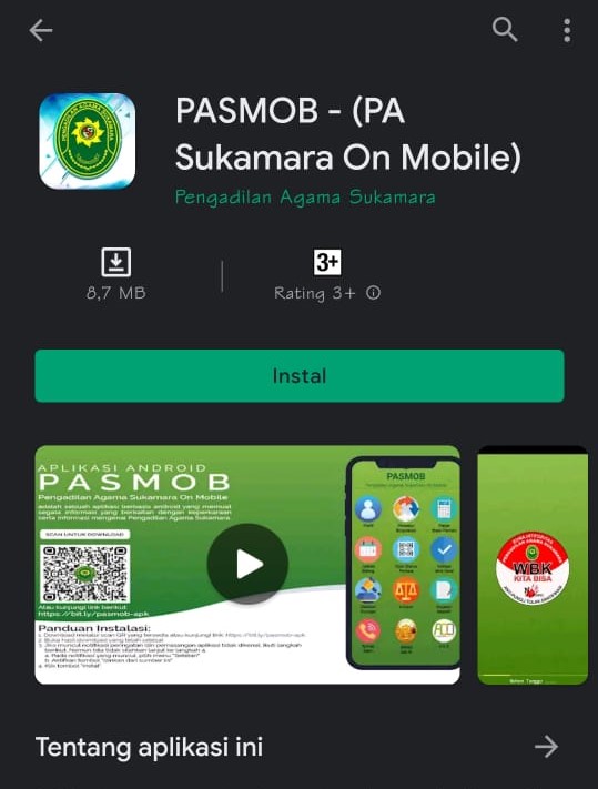 Pasmob Masuk Play Store